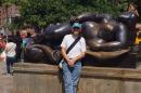 In front of Botero Sculpture