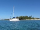 Cay de Cay at anchorage off south end of Lynyard Cay.