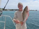Mutton snapper caught on the trip from Lynyard to Elbow Cay.