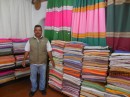 A local weaver in Patzcuaro, beautiful bedspreads, curtains and tablecloths.