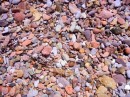 Such colourful stones on the beach.