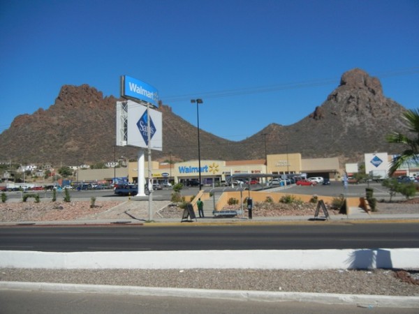 Walmart with beautiful mountains behind.