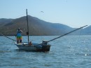 A unique style of catching shrimp that we have only seen here in Topolobampo.