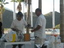 Purto Escondido - marina potluck a guy making Denny a rum & coke