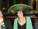 The birthday girl at the mexican restaurant
