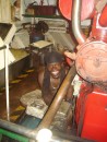 Devontay working in the engine room ... almost as black as Mike!