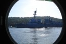 A visiting US warship
