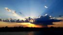 Crepuscular Rays: Beautiful Sunset at Brunswick Landing Marina, Brunswick, Georgia