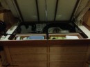 The anchor locker is situated under our VIP bed in the bow of Vanish.