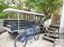 Golf buggies and bicycles in Hope Town