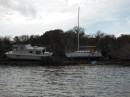 2 wrecked vessels after the hurricane in Hope Town