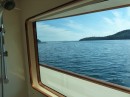 This is the bathroom window I mentioned in a previous blog where we can see seals looking in at us.  This view is of the exquisite Orcutt Harbor, Maine, USA