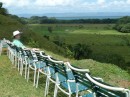 The view overlooking lush countryside and Samana Bay