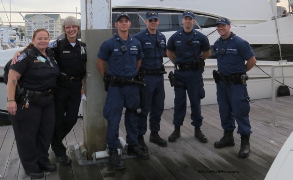 Friendly Customs & Border Protection Officers and US Coast Guard Officers, Charleston, South Carolina, USA