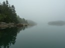 Reflections in the fog, Roque Island area, Maine, USA