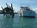 Not much of the marina left to tie this vessel to, Marsh Harbor
