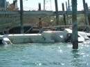 Sunken vessel in Marsh Harbor