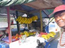 I bought a large hand of bananas from this vendor for 25c