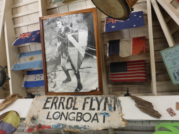 Tribute to Errol Flynn in the poolside bar