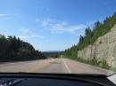 Driving along Highway 172 towards Tadoussac, QC, Canada.