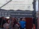 Info on the boat with the entertainment on it at Roscoff on the quay