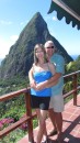 View of the Pitons from Ladera Restaurant and Resort