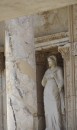 The statue representing the character of Celsus at the Library of Celsus.