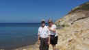 Rick and Sandy on a beach in Patmos