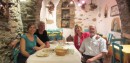 Linda, Don, Sandy, and Rick at dinner in Tinos
