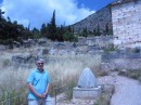 The ancient Greeks "Center of the Universe" at the archaeological site in Delphi
