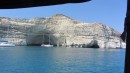 View of our anchorage off of the island of Milos