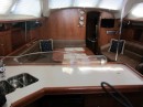 The Hunter 41DS features an very open and inviting configuration tying the galley to the salon.
