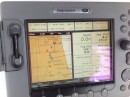 The Raymarine Chart Plotter utilizes Navionics electronic charts and includes the charts for east coast of Florida, Bahamas, and the Caribbean. As seen on the display, AIS targets are also integrated from the Digital Yachts AIS reciever coupled to the mast head antennae. 