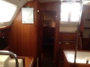 Koinonia II features a straight clear pathway from the forward to aft in the boat with strategically placed grab rails.  