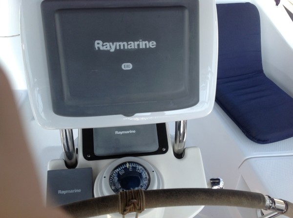 Koinonia II utilizes Raymarine ST60 instrumentation including an E80 chart plotter, GPS, Apparent Wind Speed and Direction, Boat Speed through the Water, Boat Speed over Ground, Sea Temperature, and Depth telemetry. The True Wind Speed and Direction and the Boat Drift Speed and Direction are calculated.