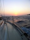 Our first sunrise at sea.