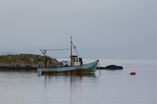 Fishing boat in Small Isles Bay - Jura.