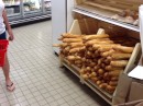 The ubiquitous Baguette!  This is the staple bread in FP as in France and we have come to really like them. From .50 to over a buck depending on where you are in FP. 