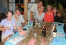 Cyndi & Rich (SV Legacy), Dean & Sabina (SV Local Talent) and us - at the La Pallea Restaurant, Vava