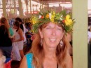 Flower crown from the Public Market, Papeete, Tahiti.