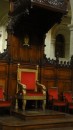 I wonder who gets to sit on this posh throne in the church?