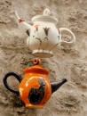 Teapots at ceramics shop.