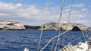 Entering the Bonifacio channel.  It is very hard to see the entrance until you are there.