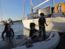 Christening the dinghy