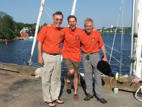 Lon and Jan and I in Lunenburg pre departure day from Lunenburg to Azores