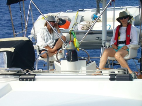 Lynn and Faune on watch Azores to Portugal