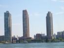 Imposing towers on Long Island, East River