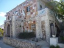 The Dolphin House, made from leftover tiles, limestone from South Bimini and coral