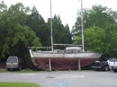 old wooden boat in Georgetown, SC