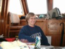 Joan in Sitka, prior to the cruising life; the liveaboard life; our buddies for life